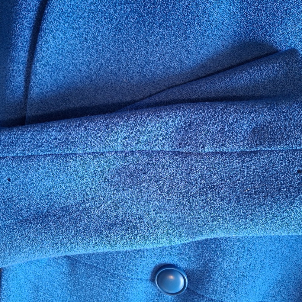 Adele Simpson Cropped Blue Tailored Jacket, Sz 8 - image 7